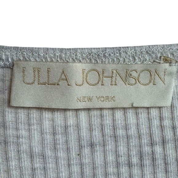 Ulla Johnson Lilo Top in Cobblestone tan with ruffle shoulders Medium - Picture 8 of 11